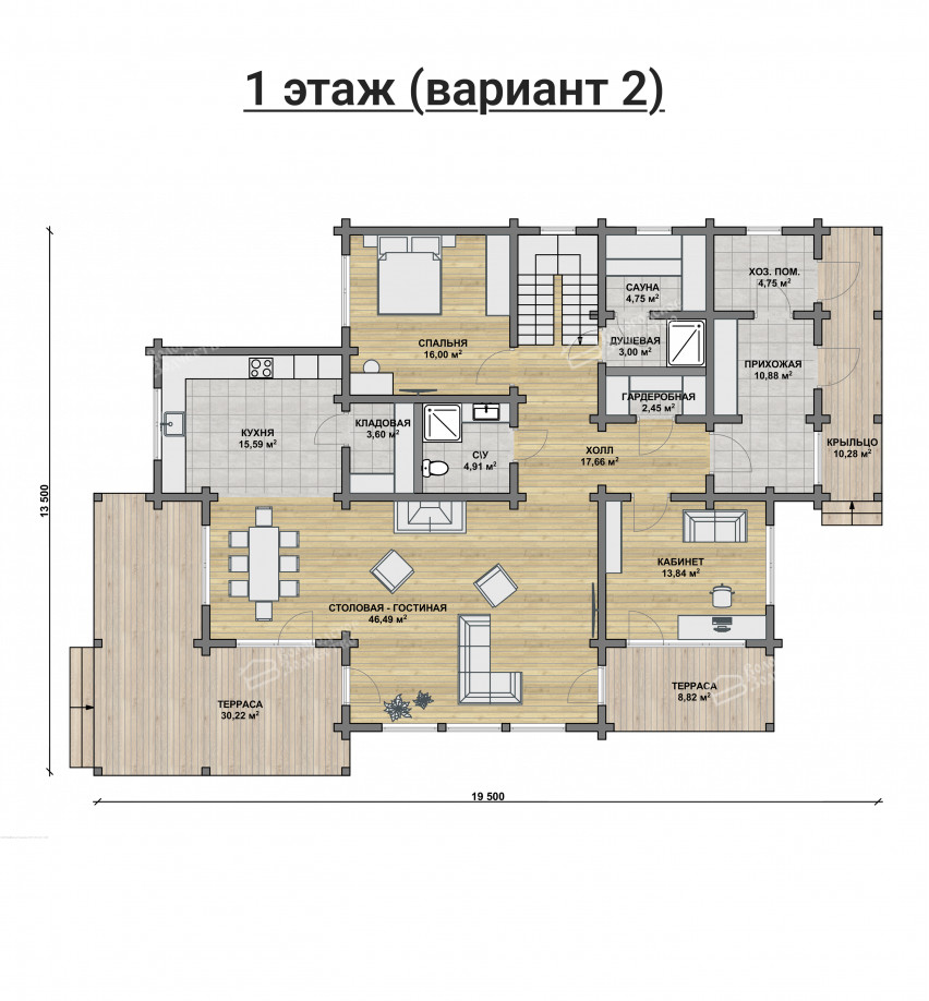 Дом из клееного бруса VZ-389